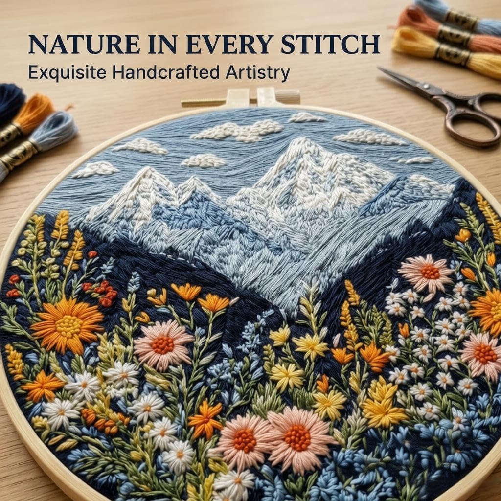 Beudh Craft 3 Sets Embroidery Starter Kit for Beginners Adults, Cross