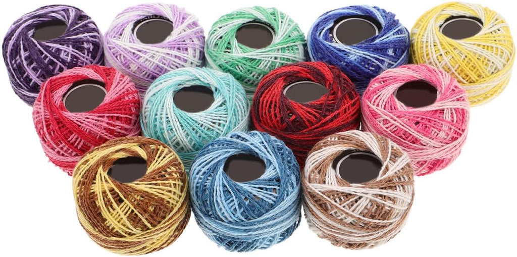 Cotton Embroidery Floss Set for Boy Girl Beginners 12 Pieces