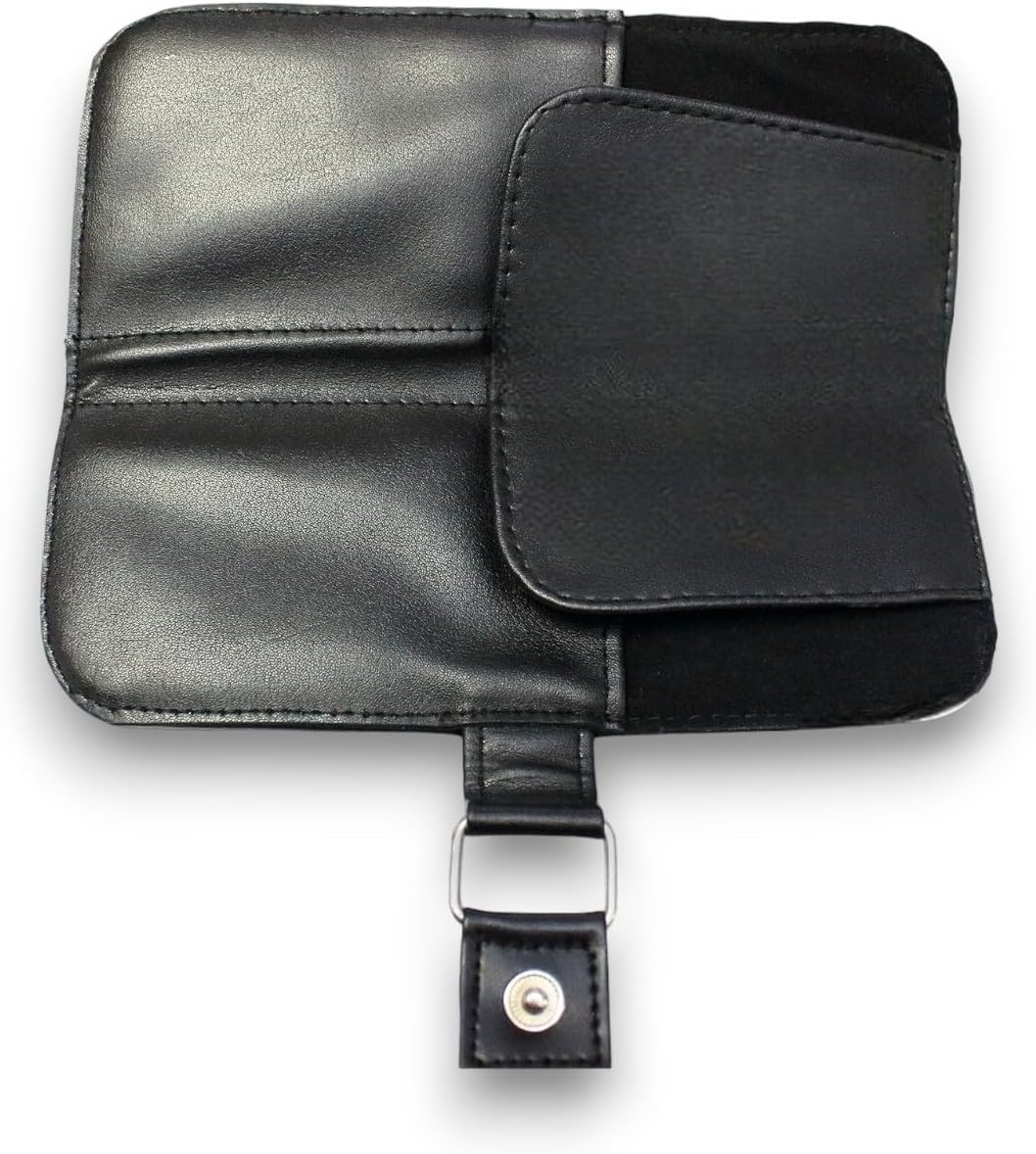 DreamCut Multi-Purpose Leather Travel Case - Button Snap Storage for