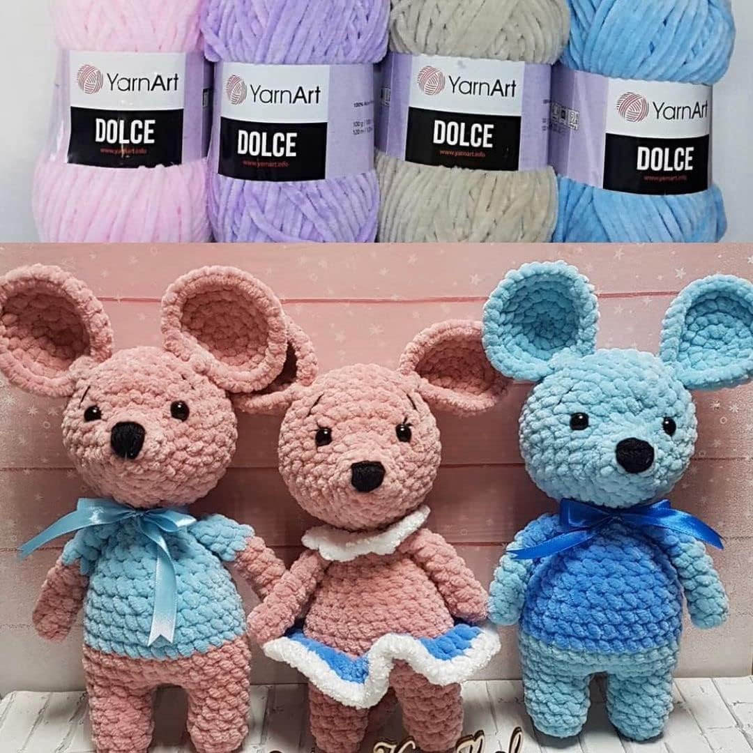Yarn Art Dolce Yarn 100% MicroPolyester Velvet Blanket Amigurumi Super