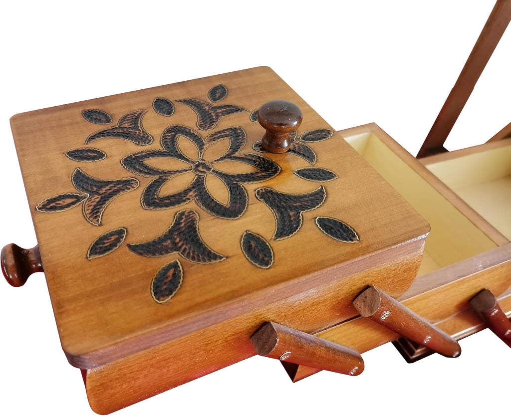 Wooden Sewing Box (Light brown)