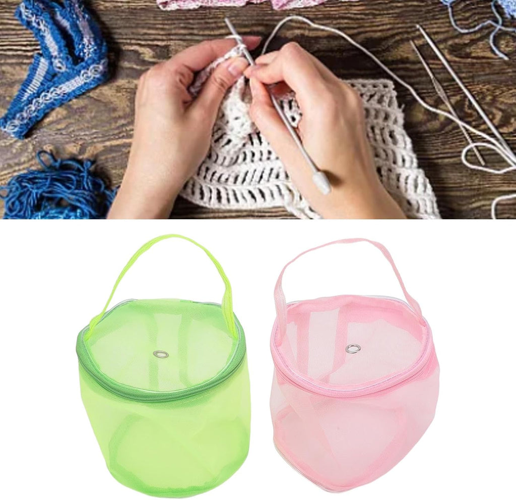 Pwshymi Mesh Yarn Storage Bag, Foldable & Lightweight