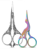 BIHRTC Embroidery Craft Scissors Stainless Steel Sharp Tip Stork