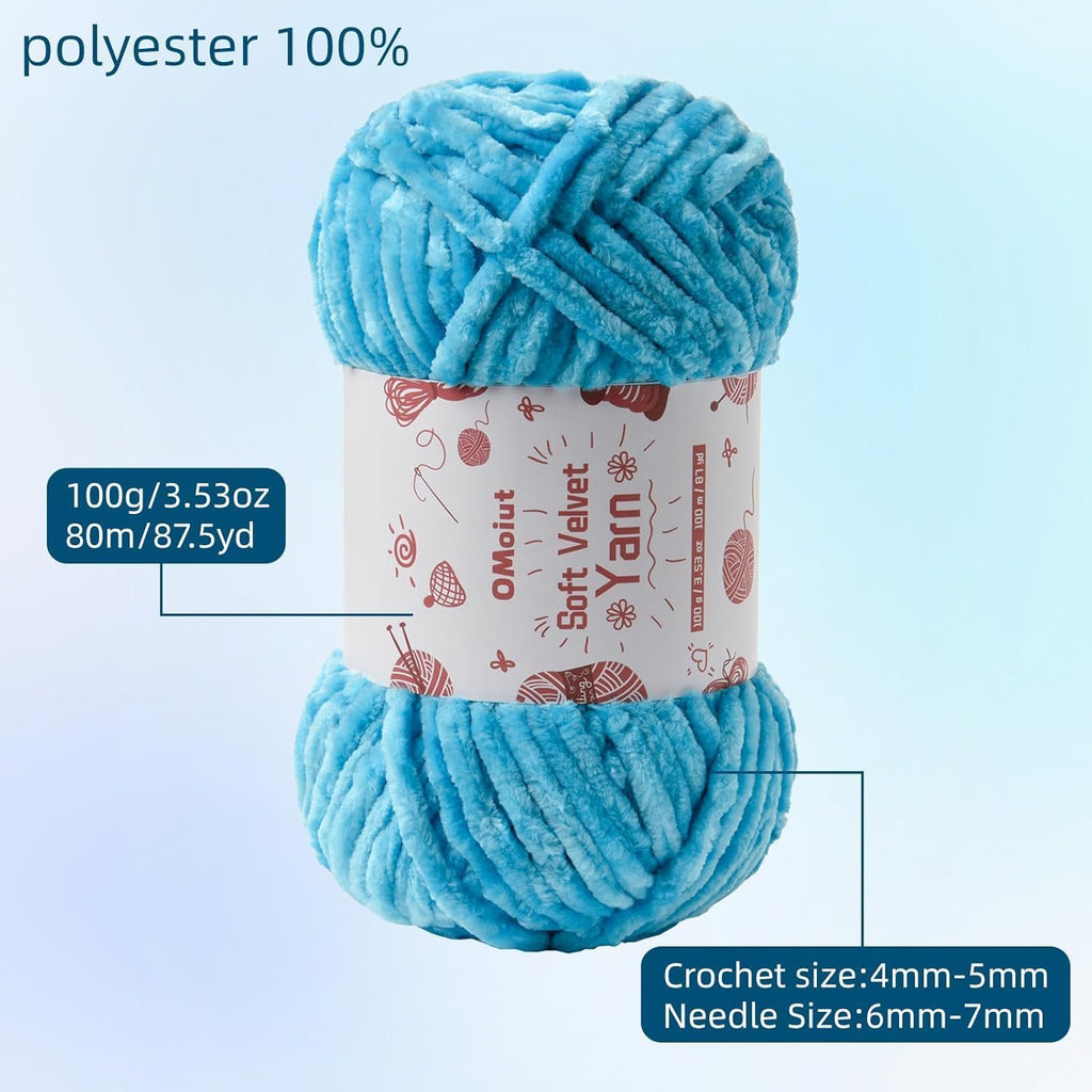 12 Pack Chenille Chunky Yarn - Baby Yarn for Crocheting Soft - Red