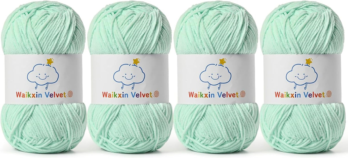 4 Pack Fluffy Chenille Yarn for Crocheting, Baby Yarn for Crocheting