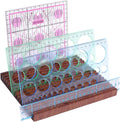 PH PandaHall 16 Slots Quilting Ruler Storage Rack, Pinewood Ruler