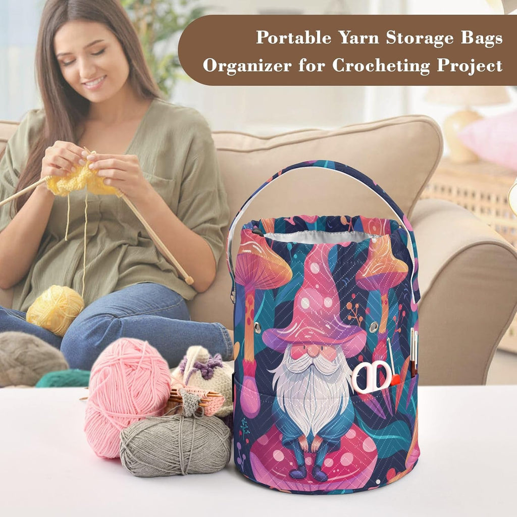 Fustylead Large Knitting Yarn Storage Tote Basket, Various of