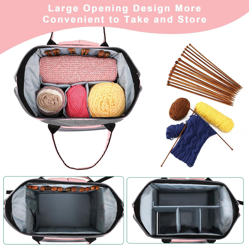 Crochet Bag,Knitting bagBackpack and Tote Bag Storage Bag,Large