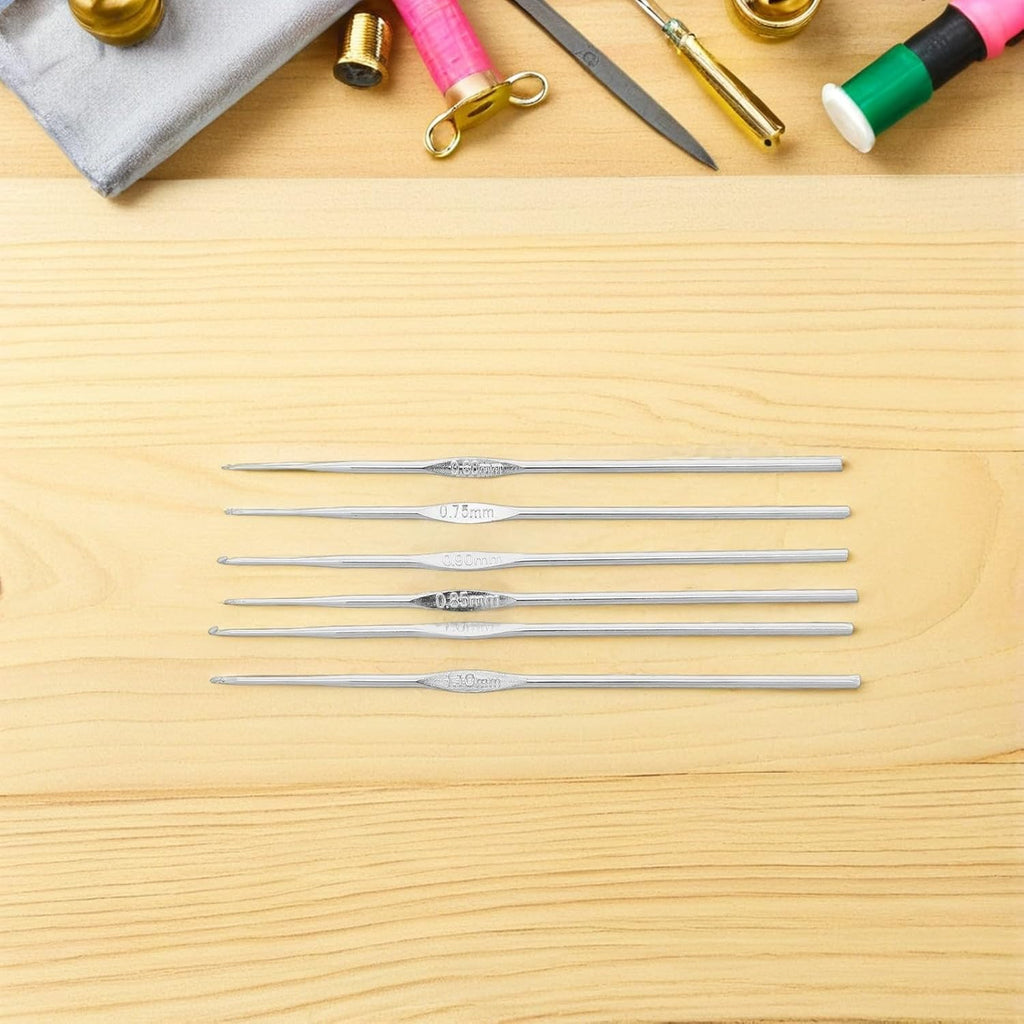 Crochet Hook Set Stainless Steel 12pcs for Beginners, Assorted