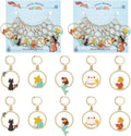 NBEADS 20 Pcs Round Ring Animal Stitch Markers, Alloy Enamel Crochet