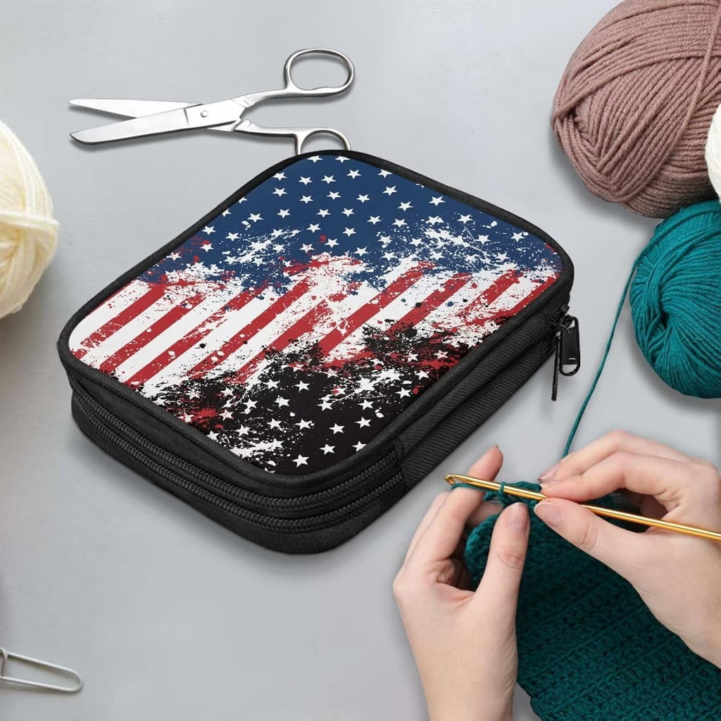 Kathyboom Crochet Hooks Case Large Capacity Empty Zipper Bags Portable