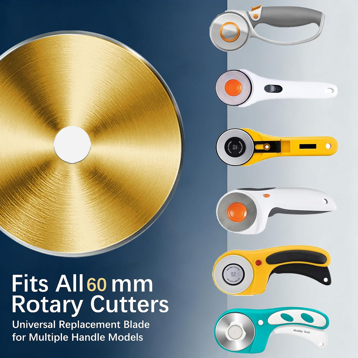 ProMan Tools 60mm Rotary Cutter Blades 10 Pack, Replacement Blades for