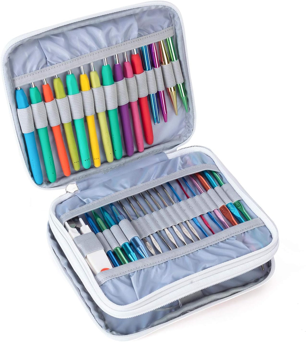 Teamoy Crochet Hook Organizer Case, Empty Crochet Hook Holder, Cats