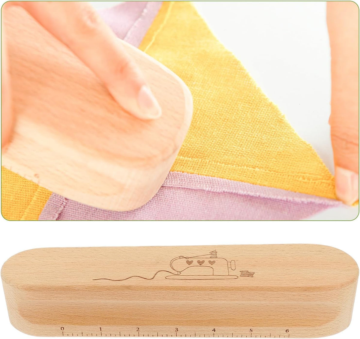 Wooden Quilting Pressing Board for Sewists Bias Tape Edges Crafting