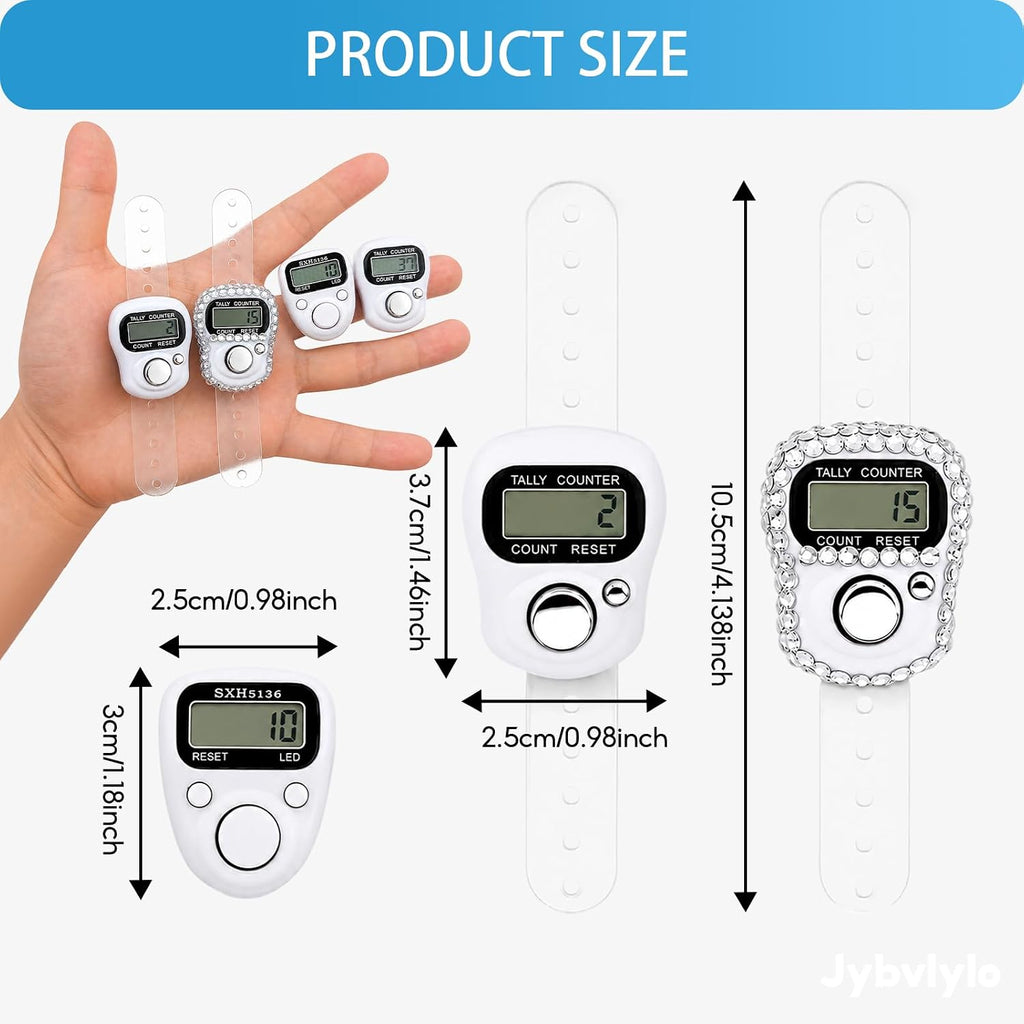 7 Pack Electronic Finger Counter, Digital Finger Tally Counter with