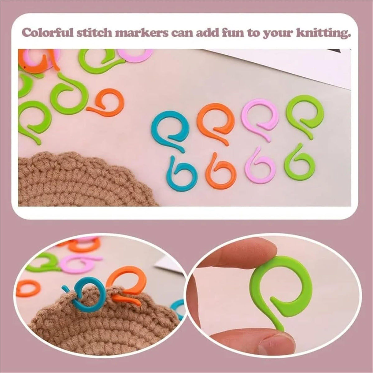 Stitch Markers 6Box Stitch Markers for Crocheting Knitting Random