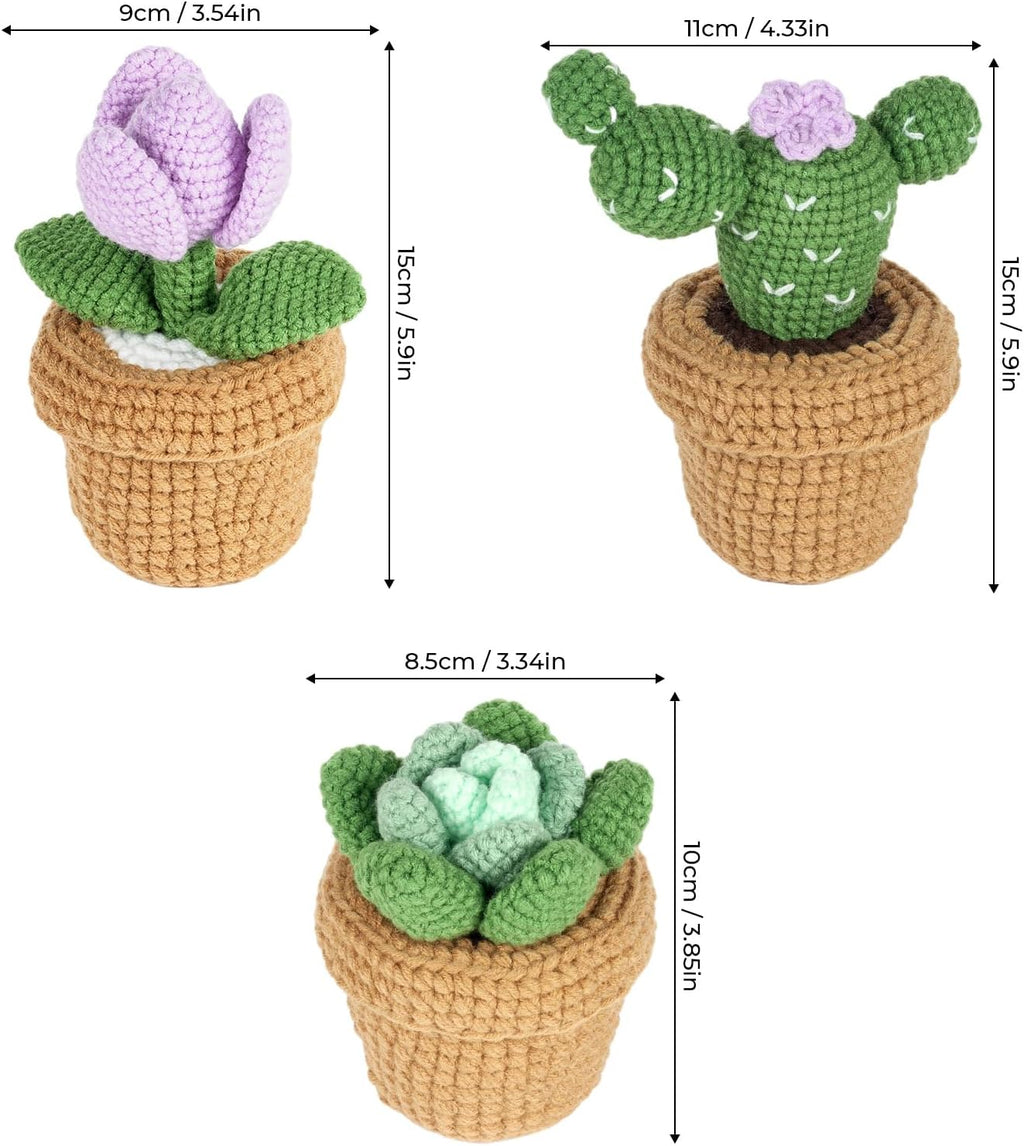 Dasonwin Crochet Kit for Beginners,Crochet Cactus with Step-by-Step