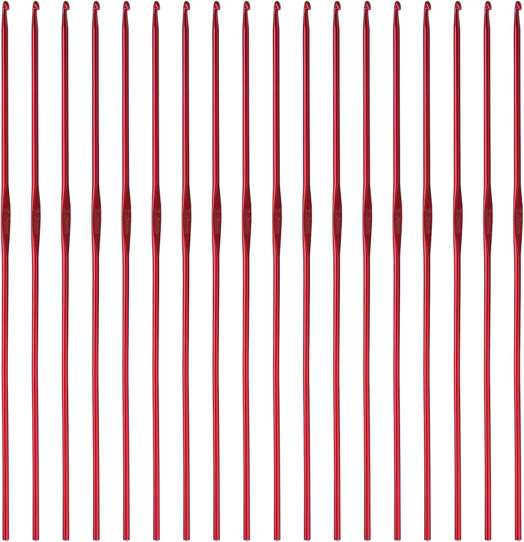 Sghgcvjjf 24 Pcs 2mm Aluminum Crochet Hooks Set