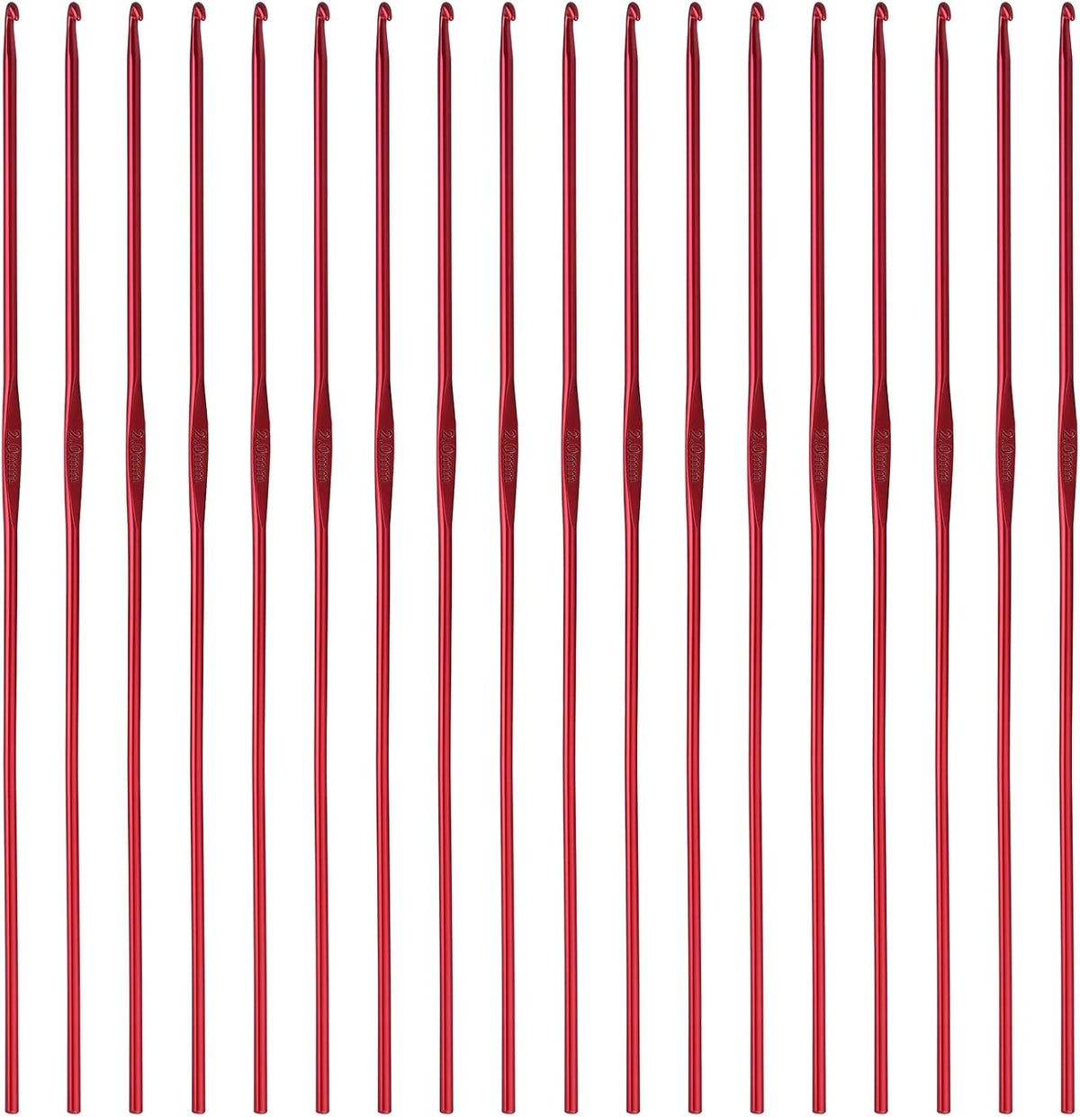 Sghgcvjjf 24 Pcs 2mm Aluminum Crochet Hooks Set