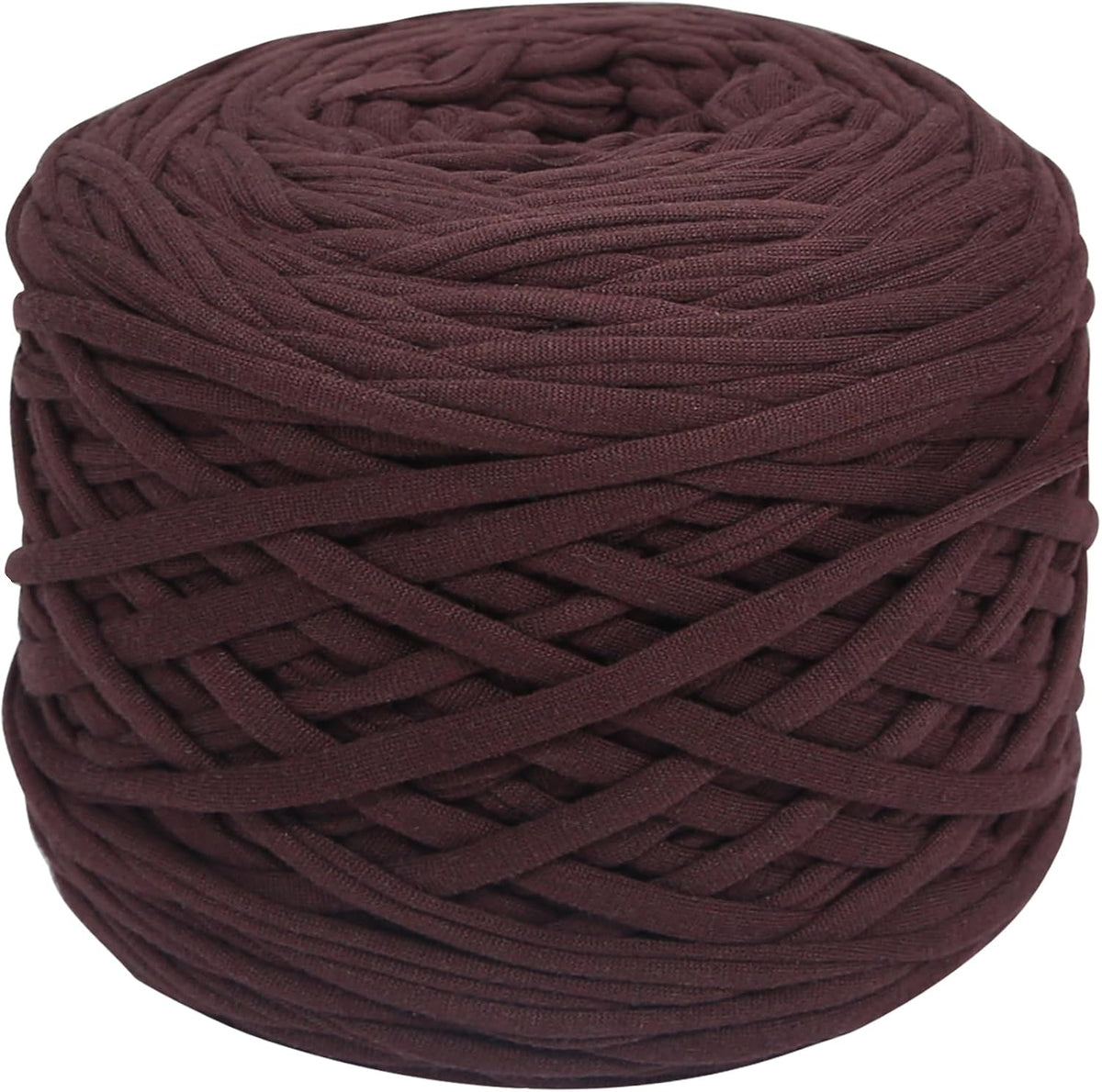 400g T-Shirt Yarn, 130 Yards Elastic Fabric Crochet DIY Coffee