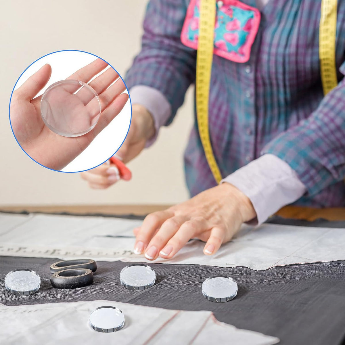 15 Pcs Glass Pattern Weights, Fabric Weights for Pattern Cutting