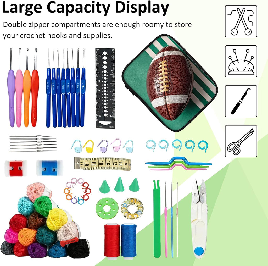 Cdkfxjy Empty Crochet Hook Case, Rugby Football