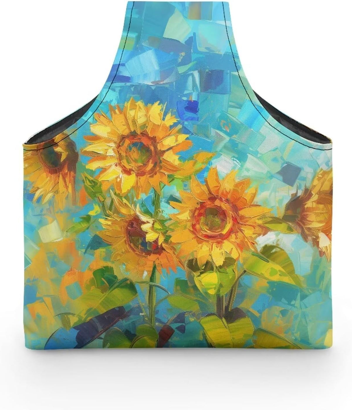 Viewamoon Sunflower Sewing Storage Case, Art Print Sewing Kit For