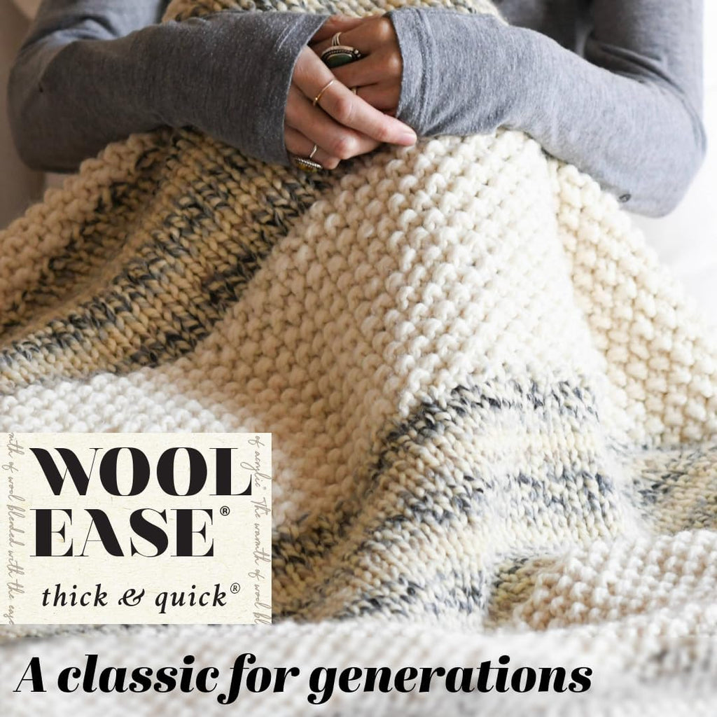 Lion Brand Yarn Wool-Ease Thick & Quick Yarn, Soft and Bulky Yarn for