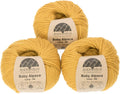 (Set of 3 - Solid Color) 100% Baby Alpaca Yarn Not Wool