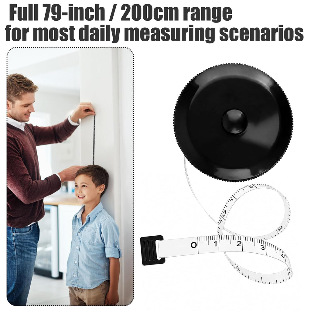 LNAUJS Soft Retractable Tape Measure, 79 Inch 200cm Dual Scale Body