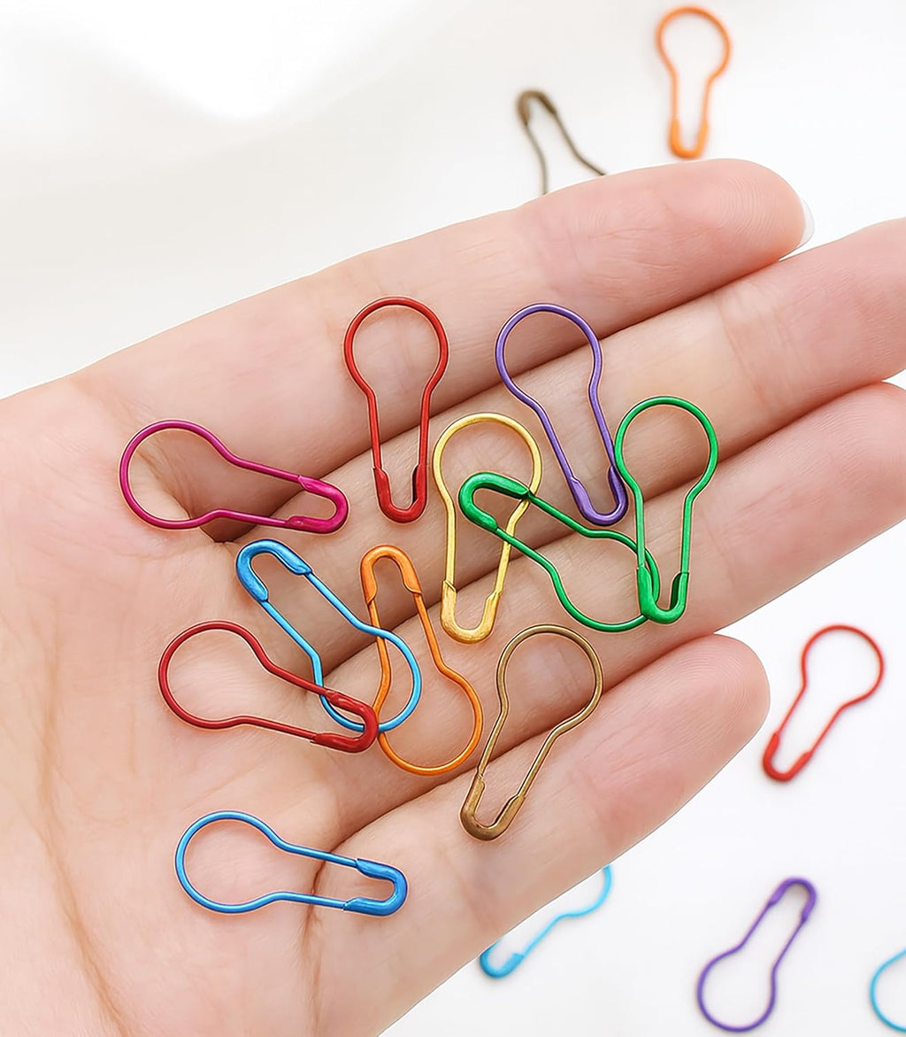 Safety Bulb Pins, 500 Pieces, Mixed Colors Metal Gourd Pins for