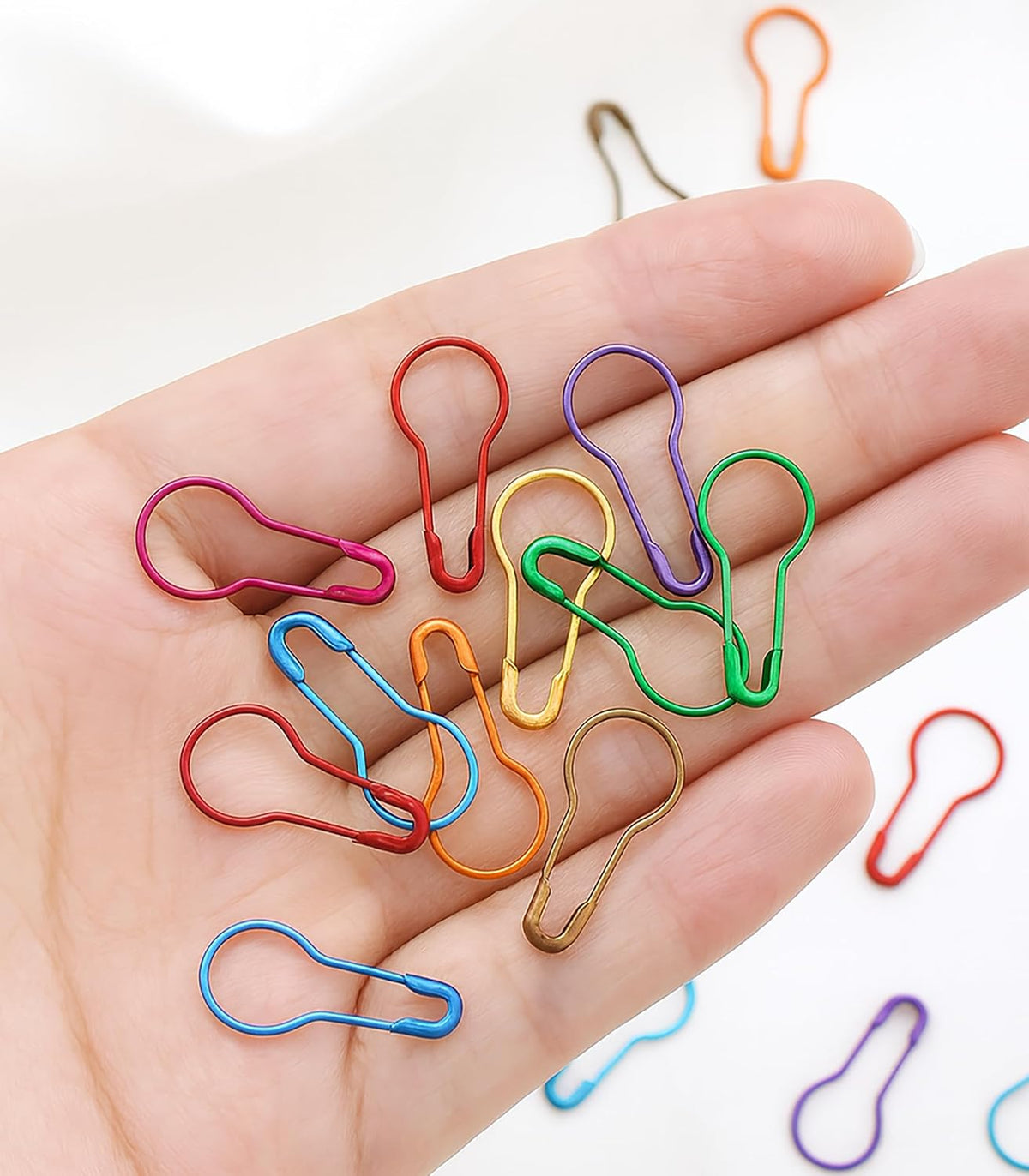 Safety Bulb Pins, 500 Pieces, Mixed Colors Metal Gourd Pins for