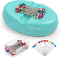 Auvitaya Magnetic Pin Cushion with 100 Pcs Ball Head Sewing Straight