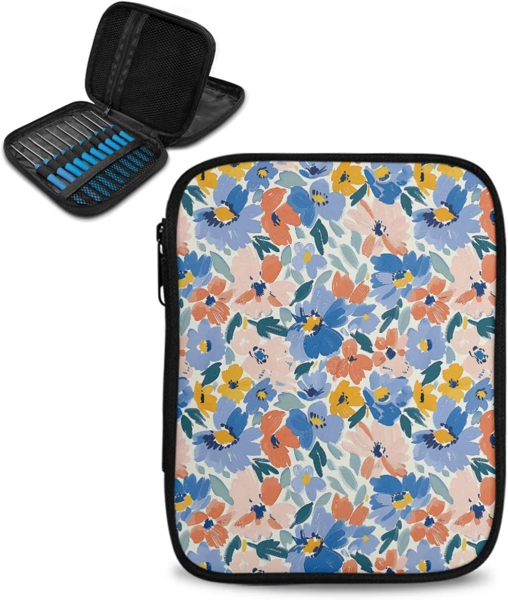 Havibep Colorful Floral Crochet Hook Case Knitting Needle Storage