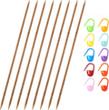 PATIKIL 8 Pcs Bamboo Double Pointed Knitting Needles Set 5.5mm 14"