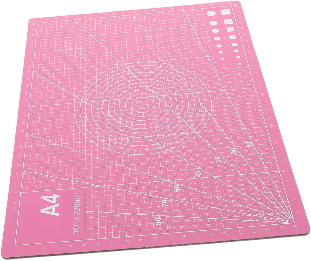 A4 Craft Cutting Mat for Engraving Projects, Pink PVC Board