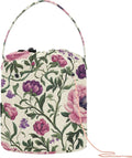 Vintage Flowers Green Leaves Yarn Storage Portable Yarn Project Bag