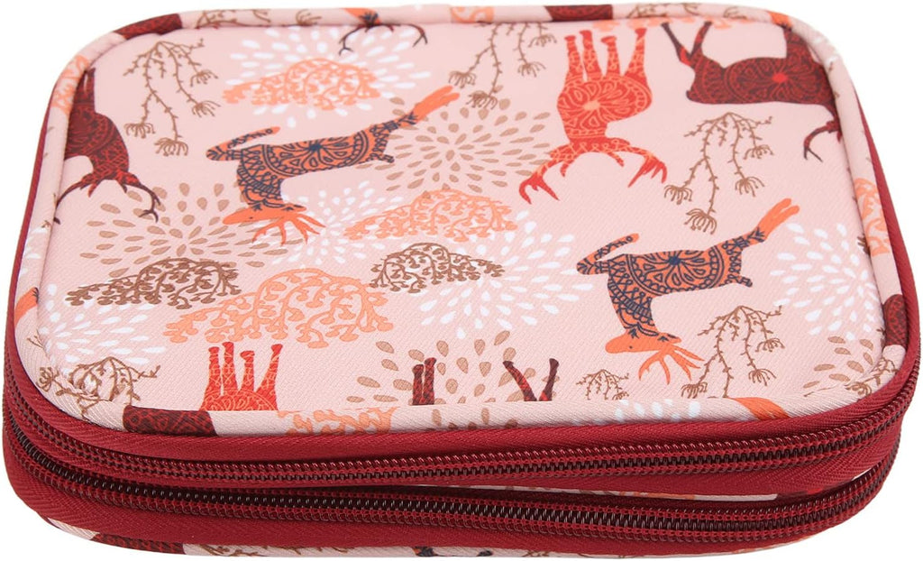 FLEXMAN Crochet Hook Case, Double Layer Handmade Knitting Tool Pouch