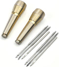 6 Pieces Leather Sewing Awl Needle Kit with Copper Handle, Leather