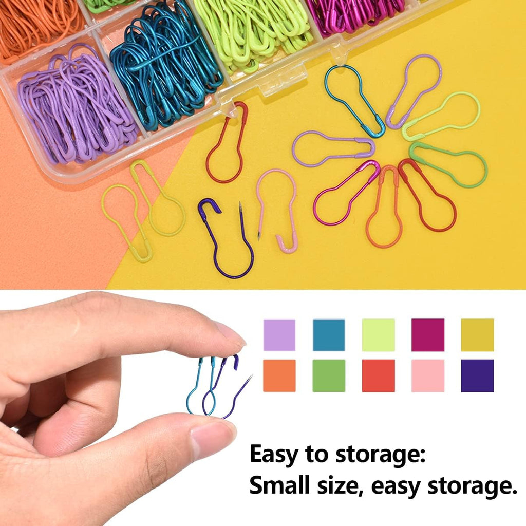 500 Pieces Safety Gourd Bulb Metal Pins 0.85"/ 22mm 10 Colors for