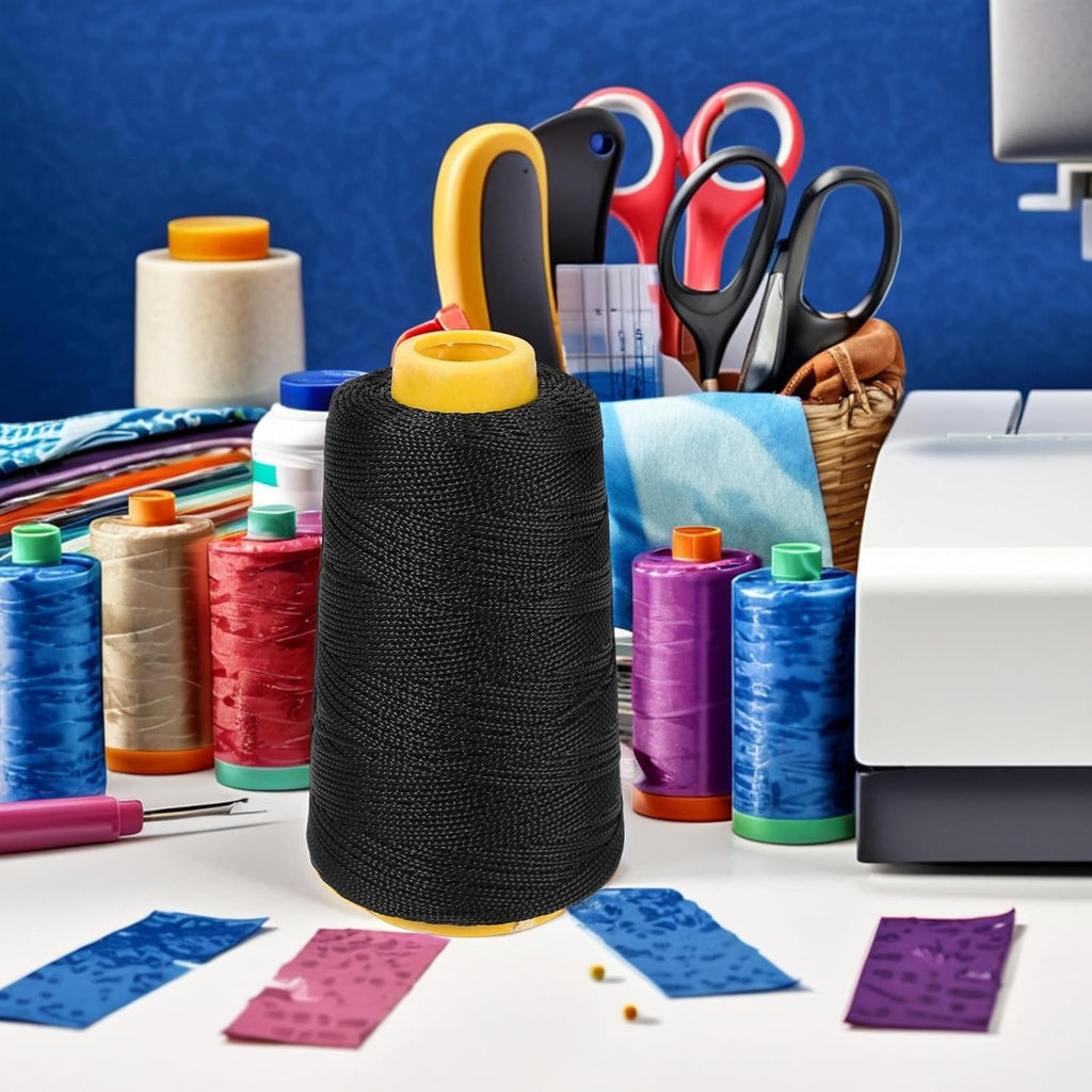 Black Nylon Repair Thread for Hand Sewing Shoes Sofas Bags and Books