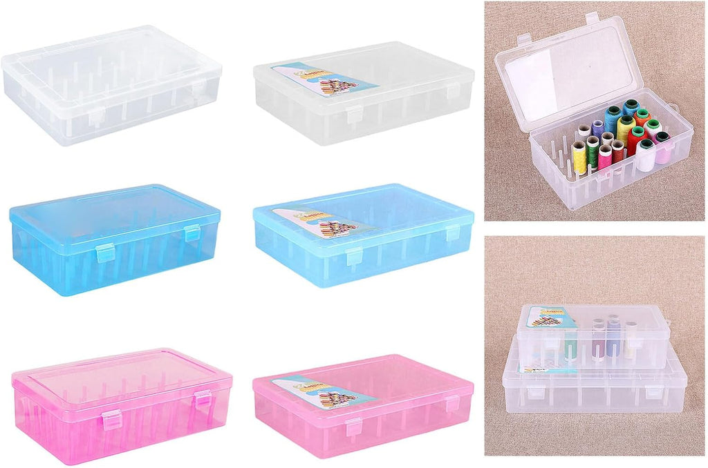 42 Spools Thread Spool Organizers Storage Box, Clear L