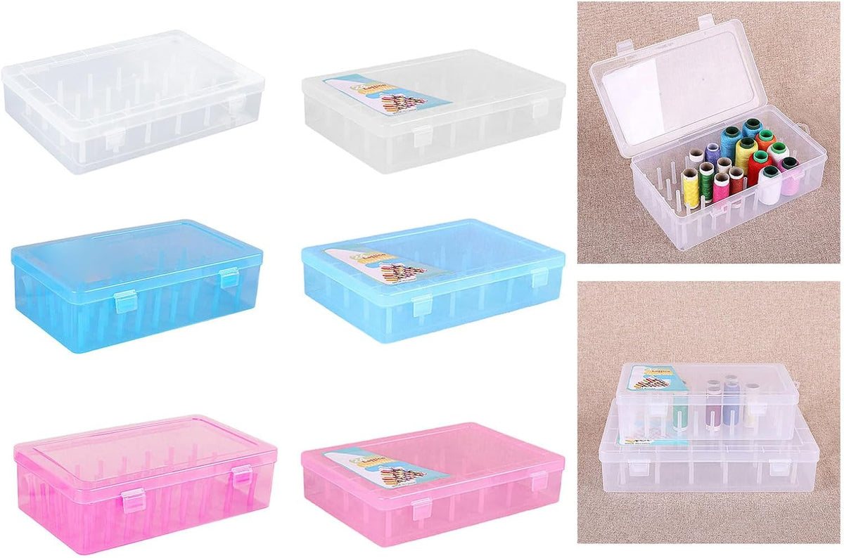 42 Spools Thread Spool Organizers Storage Box, Clear L