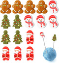 16 Pcs Christmas Knitting Needle Stoppers Point Protectors, Silicone