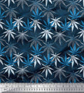 Soimoi Cotton Canvas Blue Fabric - by The Yard - 56 Inch Wide - Dot &