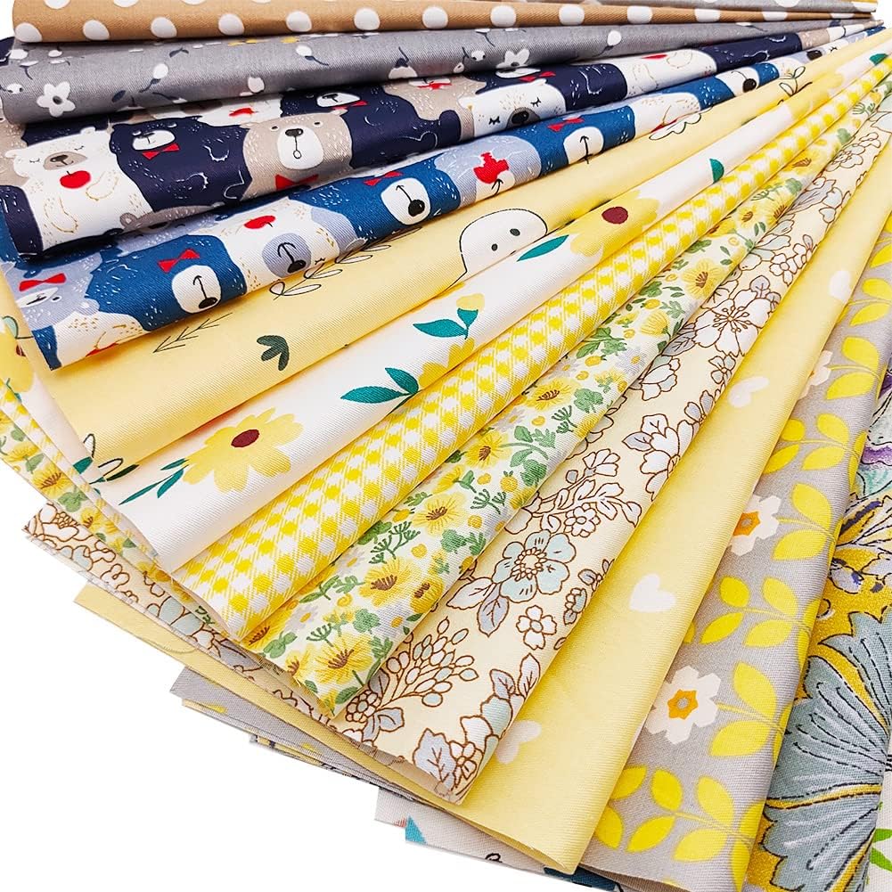 56pcs Cotton 9.8” x 9.8”(25cm x 25cm) Quilting Fabric Bundles, Pre-Cut