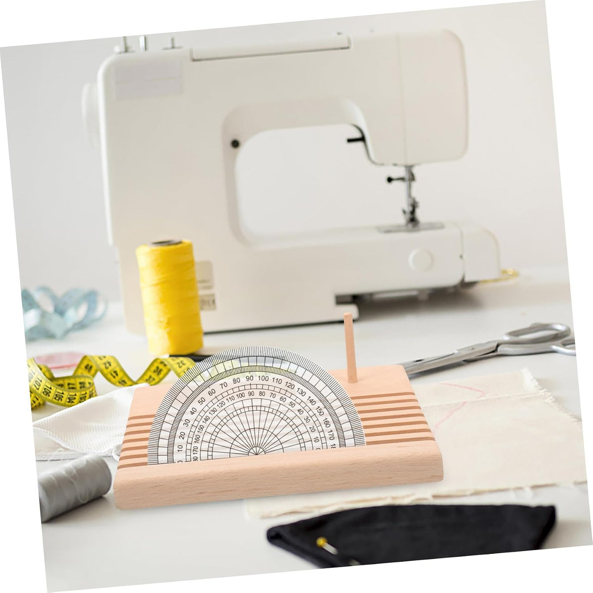 Wooden Spool Ruler Holder for Quilting and Crafting Stable Base