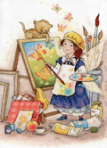 in The Studio Counted Cross-Stitch kit on Aida 14 Count Canvas. Bird