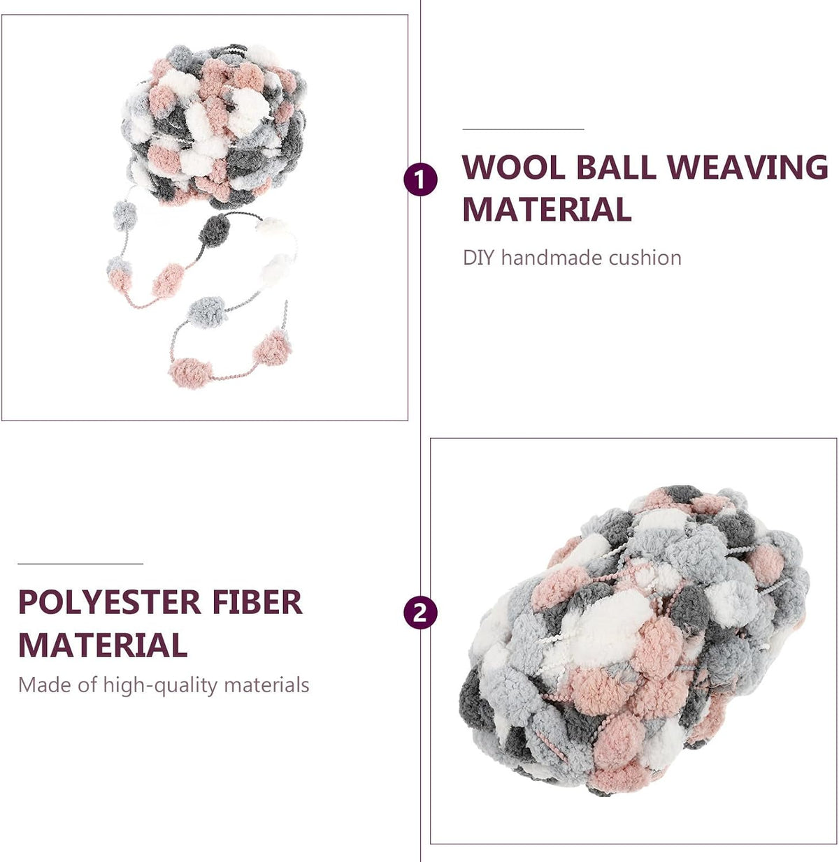 Polyester Crochet Yarn Roll for Knitting Beginners and Craft Projects