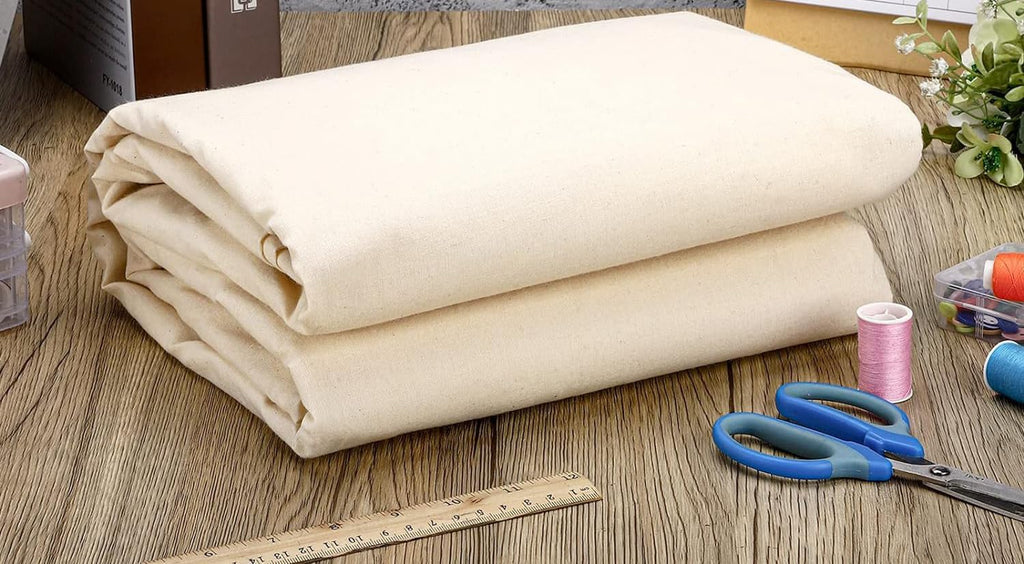 VDS 1 Yard Long, 100% Cotton Muslin Fabric 48” Inch Wide, Natural